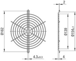 EBM PAPST - 04013-2-4039 - 防触网， 171MM