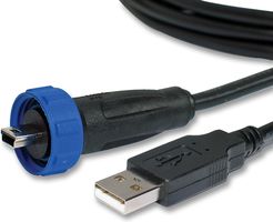BULGIN - PX0441/2M00 - 电缆 标准USB-A型至迷你USB-B型 2米