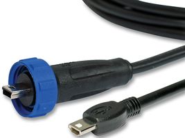 BULGIN - PX0442/2M00 - 电缆 迷你USB-A型至迷你USB-B型 2米