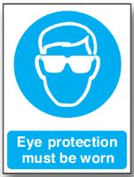 BRADY - M4RIGIDG - 警告标志 EYE PROTECTION MUST BE WORN(必须戴护目镜)