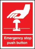 BRADY - S150B/S - 标志 EMERGENCY STOP PUSH BUTTON(紧急停止按钮) SAV