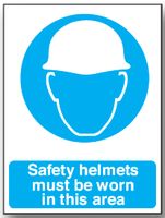 BRADY - M111D/R - 警告标志 SAFETY HELMETS MUST BE WORN(必须戴安全帽) RP