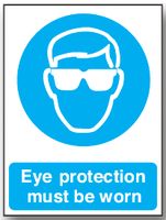BRADY - M4RIGIDD - 警告标志 EYE PROTECTION MUST BE WORN(必须戴护目镜)