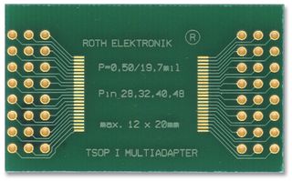 ROTH ELEKTRONIK - RE900-02 - 针脚转换板 SMD 0.5mm 28-48脚