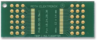 ROTH ELEKTRONIK - RE900-04 - 针脚转换板 SMD 0.65mm 16-36脚