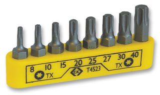 CK TOOLS - T4523 - 螺丝刀头套件 梅花头 8件