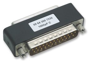 HARTING - 09 64 400 7230 - 适配器 D-sub 滤波型 1000pF 37路