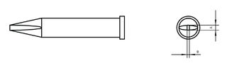 COOPER TOOLS / WELLER - XT A - 烙铁头 凿形 无铅 1.6X0.7mm
